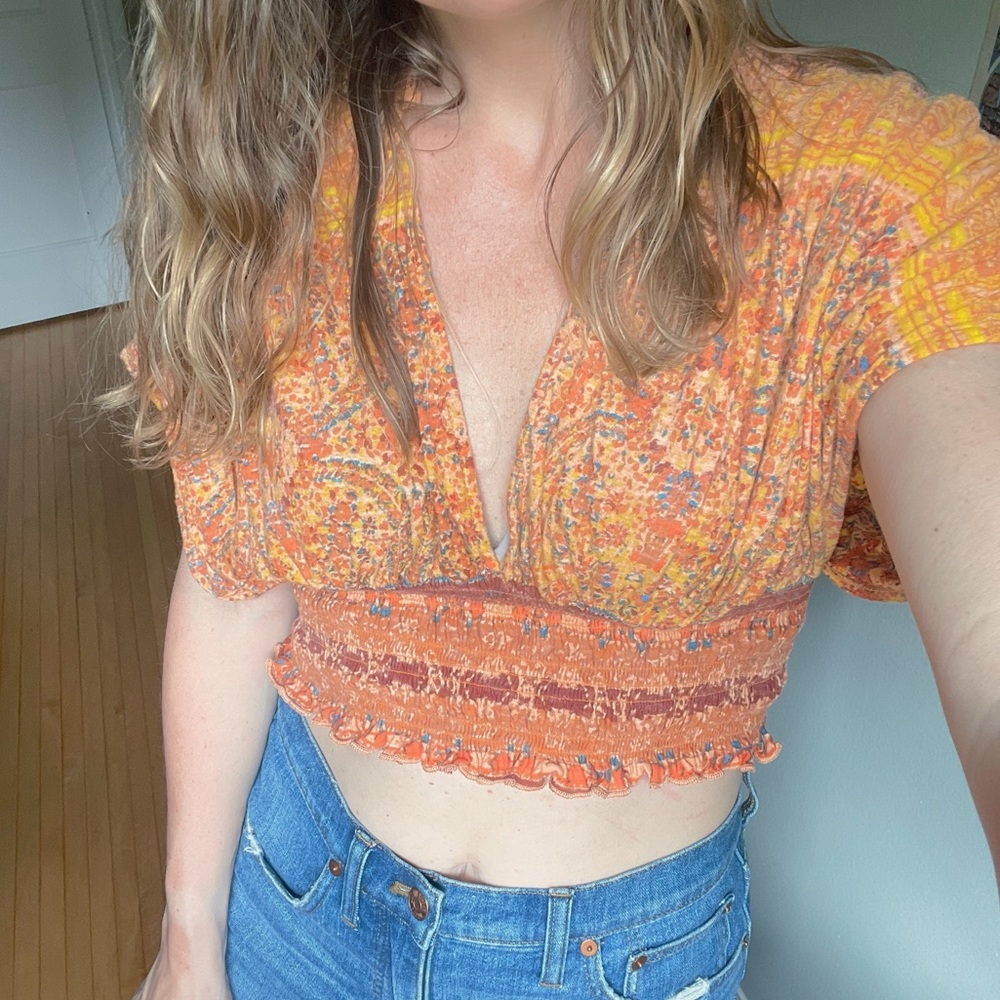 Free People Boho Crop Top